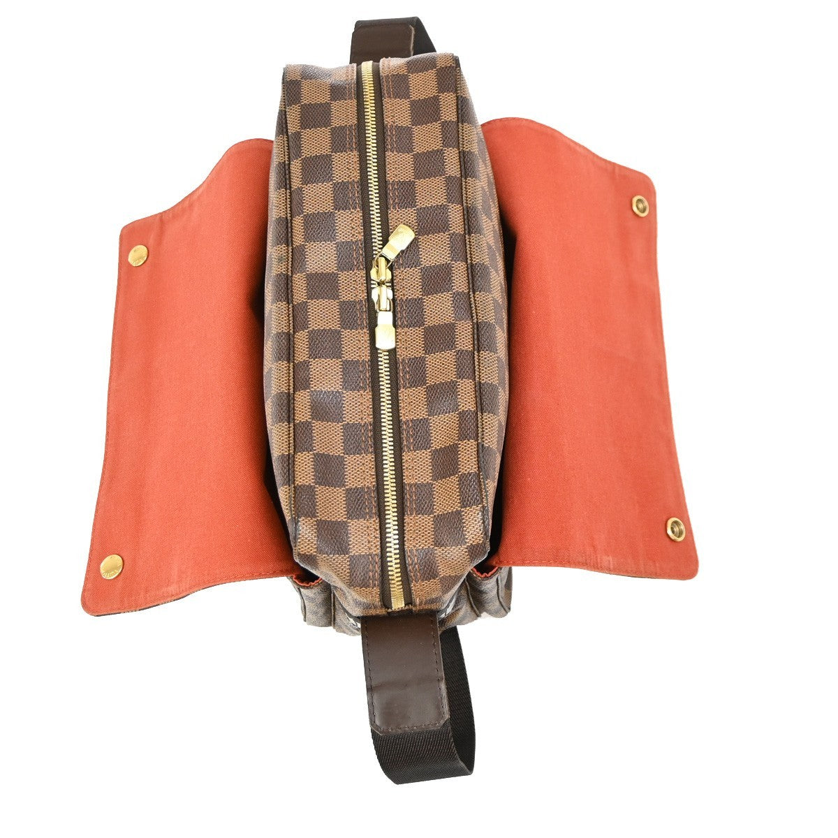 Louis Vuitton Naviglio Damier Brown Canvas Handbag (Pre-Owned)