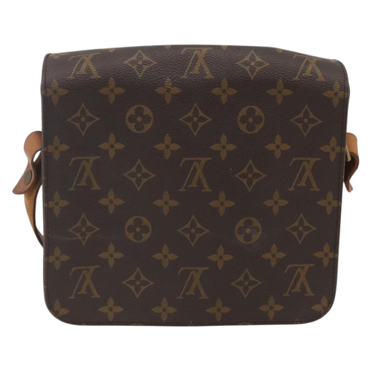 Louis Vuitton Cartouchiere Monogram Canvas Brown Canvas Shoulder Bag Bag (Pre-Owned)