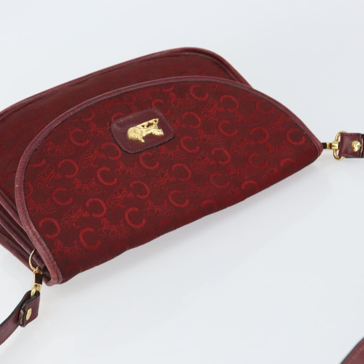 Celine C Sulky Canvas Red Canvas Shoulder Bag Bag (Pre-Owned)