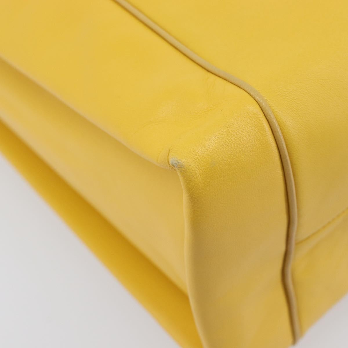 Loewe Shoulder Bag Leather Yellow Leather Shoulder Bag Bag (Pre-Owned)