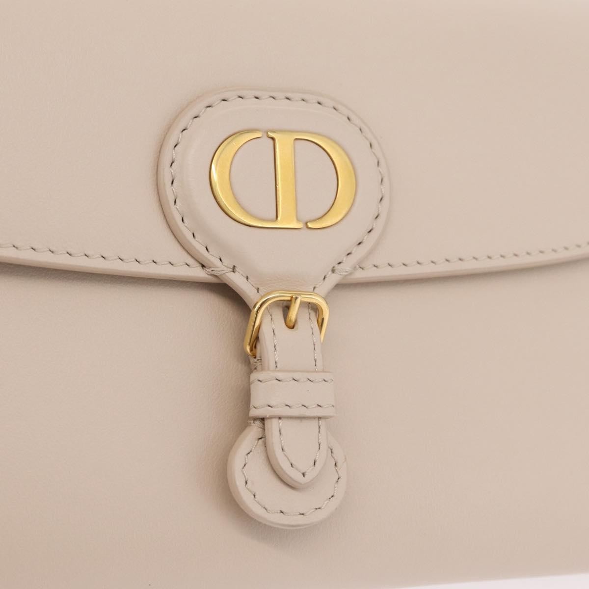 Christian Dior Bobby Flap Leather Beige Leather Shoulder Bag Bag (Pre-Owned)