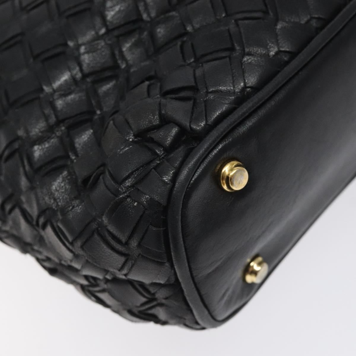 Bally Vintage Quilted Leather Black Leather Shoulder Bag Bag (Pre-Owned)