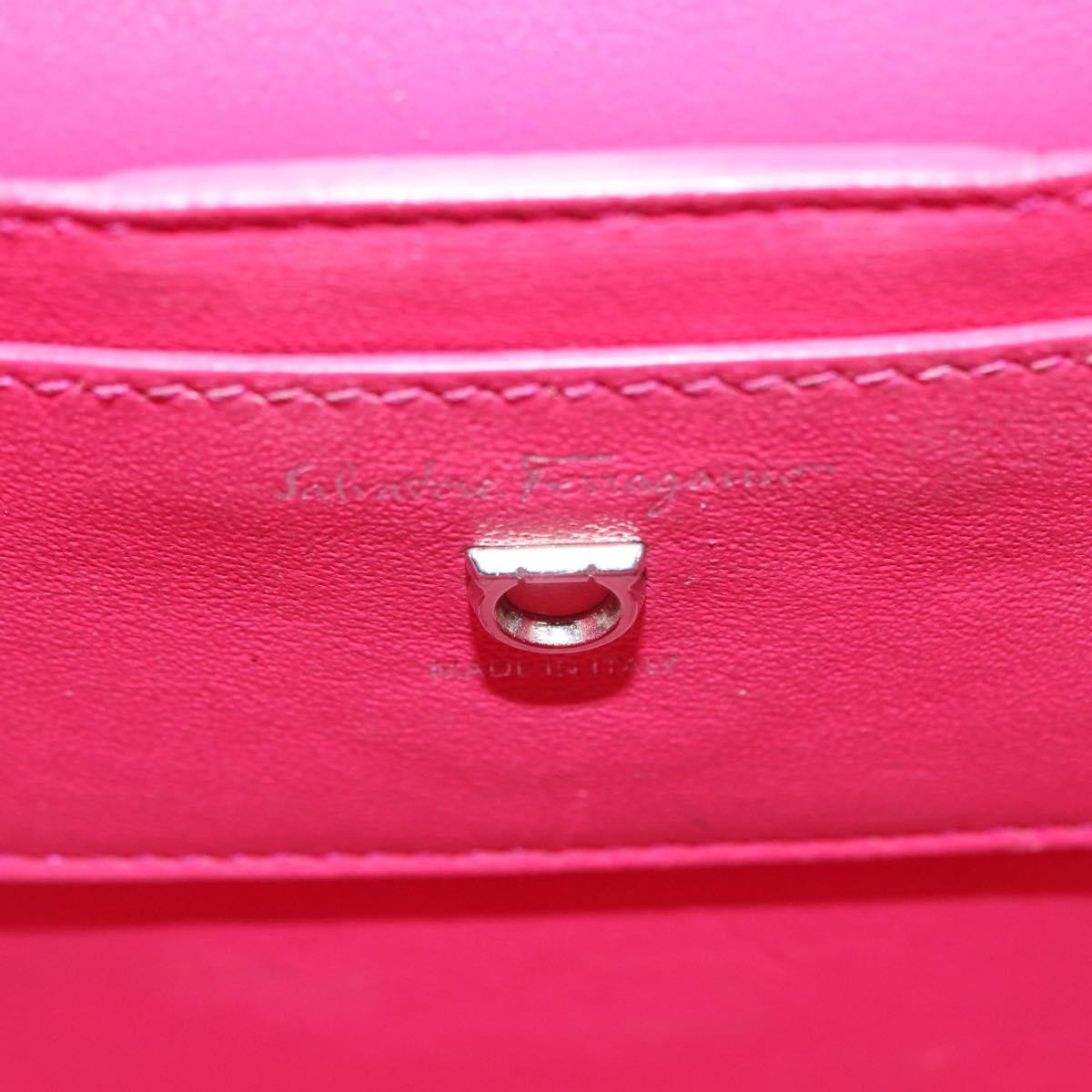 Salvatore Ferragamo Boxyz Top Handle Leather Pink Leather Handbag (Pre-Owned)
