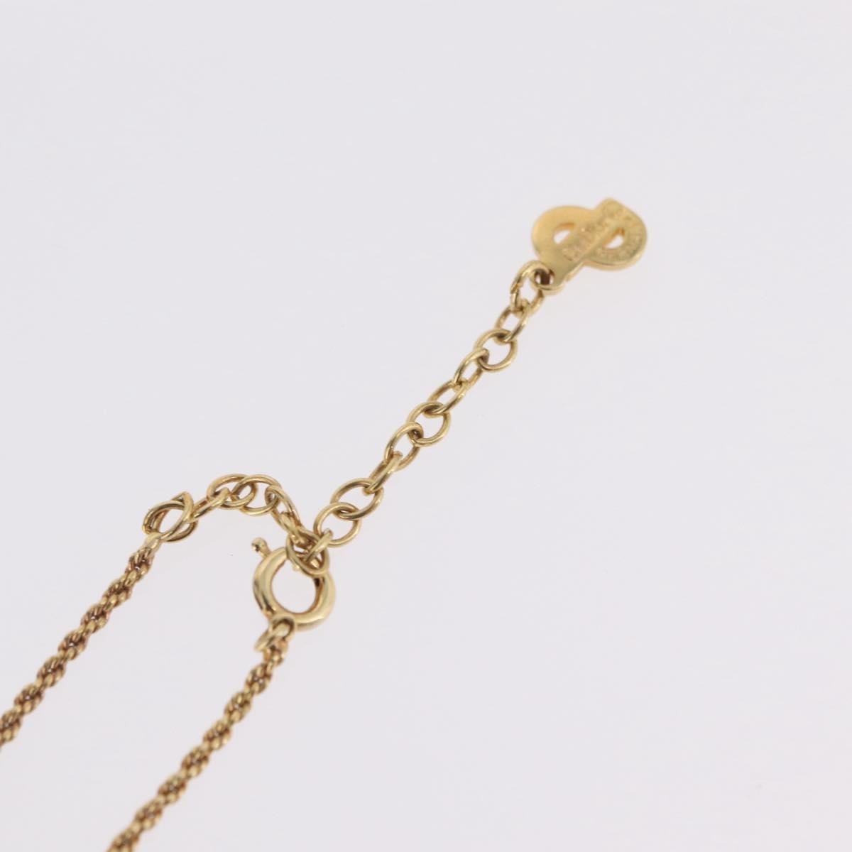 Christian Dior Vintage Cd Heart Pendant Metal Gold Metal Necklace Jewelry (Pre-Owned)