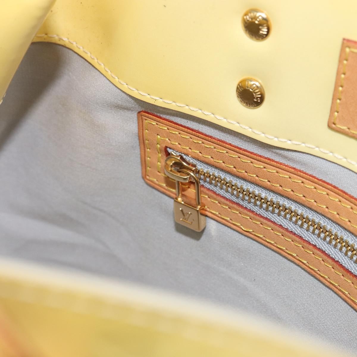 Louis Vuitton Reade Monogram Vernis Yellow Patent_Leather Handbag (Pre-Owned)