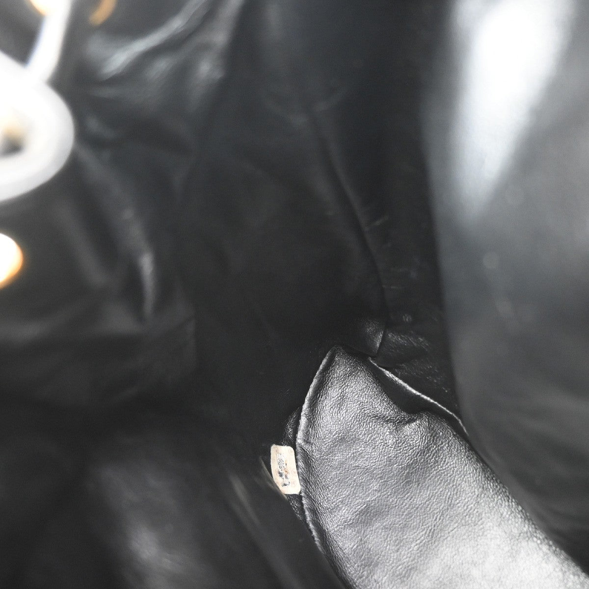 Chanel Vintage Cc Pocket Quilted Lambskin Black Leather Backpack Bag (Pre-Owned)
