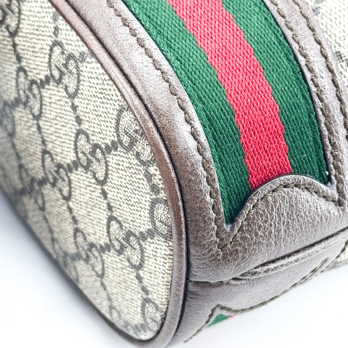 Gucci Ophidia Bucket Gg Coated Canvas Brown Canvas Handbag (Pre-Owned)