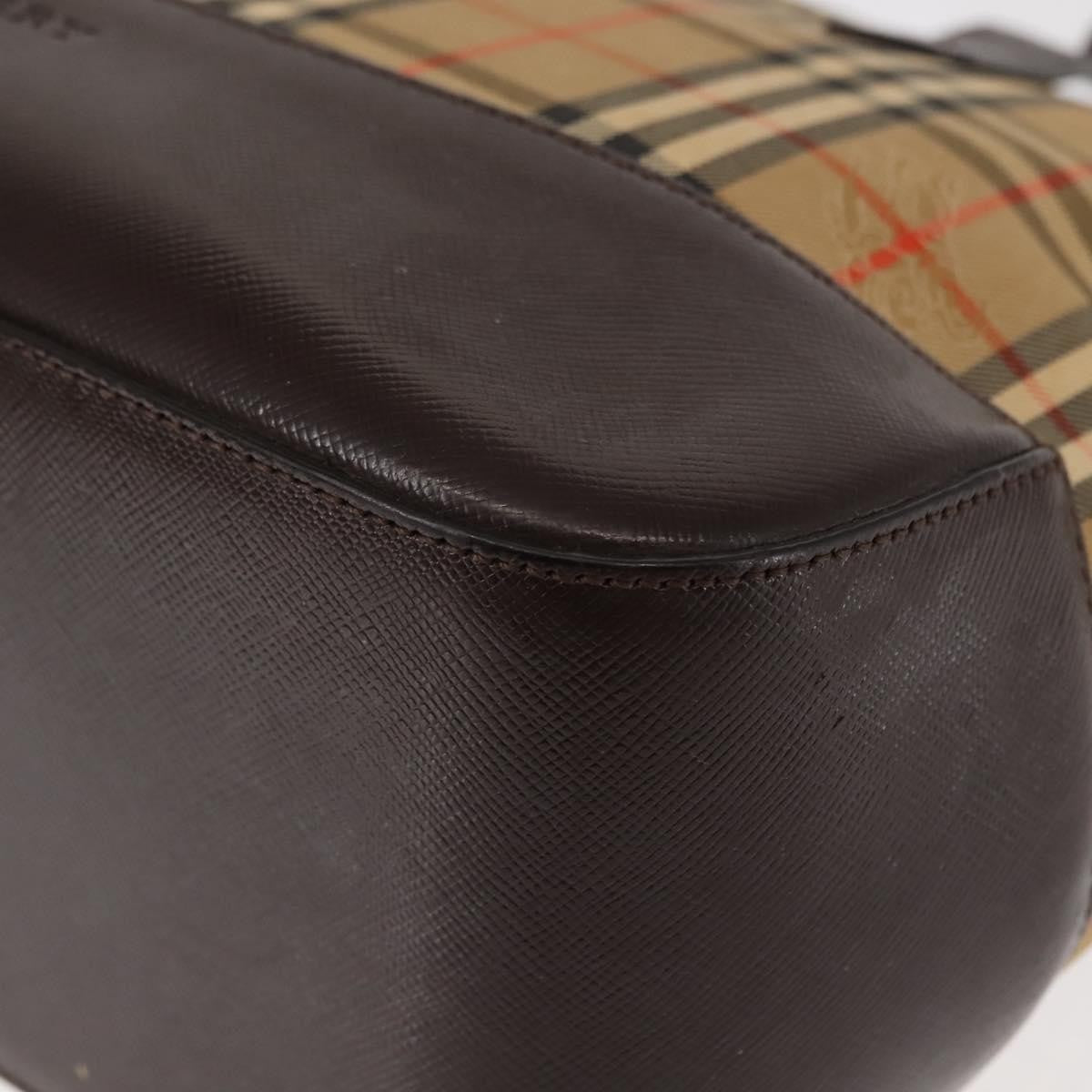 Burberry Nova Check Tote Canvas And Leather Beige Canvas Handbag (Pre-Owned)