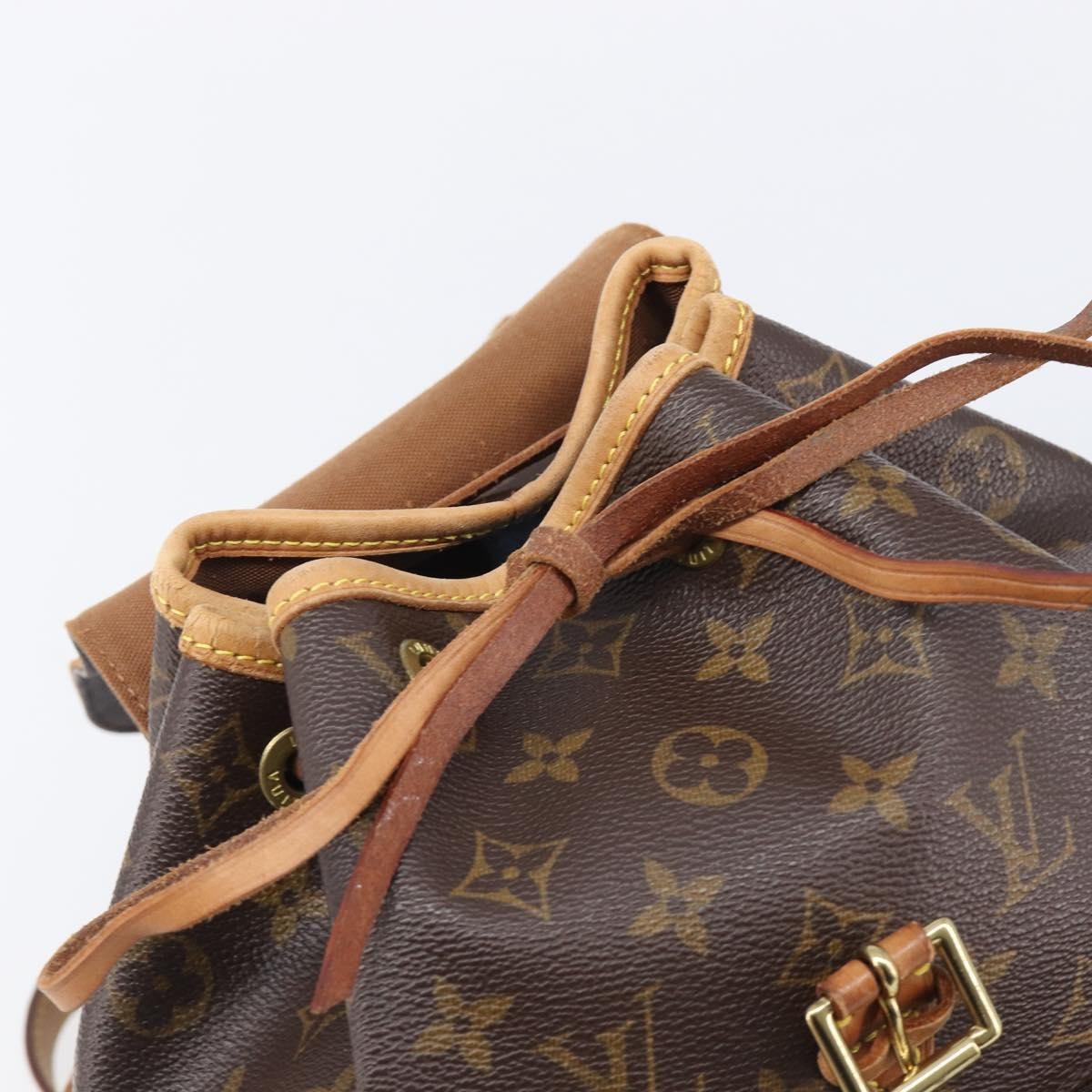 Louis Vuitton Vintage Montsouris Monogram Canvas Brown Canvas Backpack Bag (Pre-Owned)
