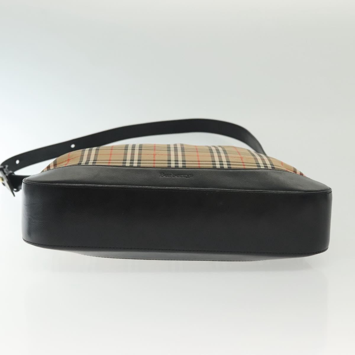 Burberry Shoulder Nova Check Canvas Beige Canvas Bag (Pre-Owned)