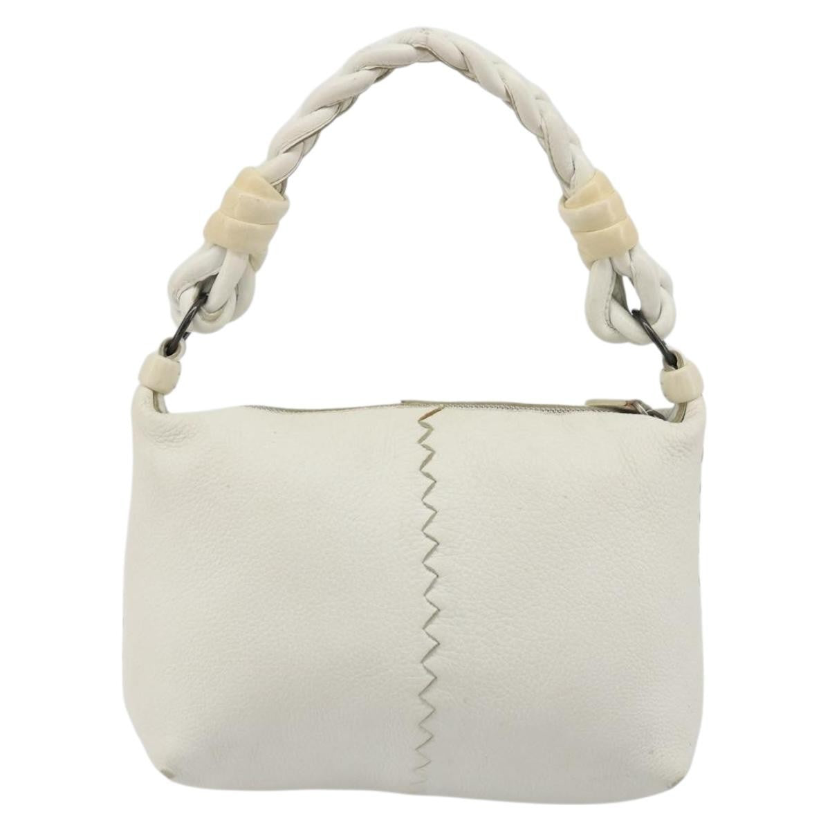 Bottega Veneta Vintage Leather White Leather Handbag (Pre-Owned)