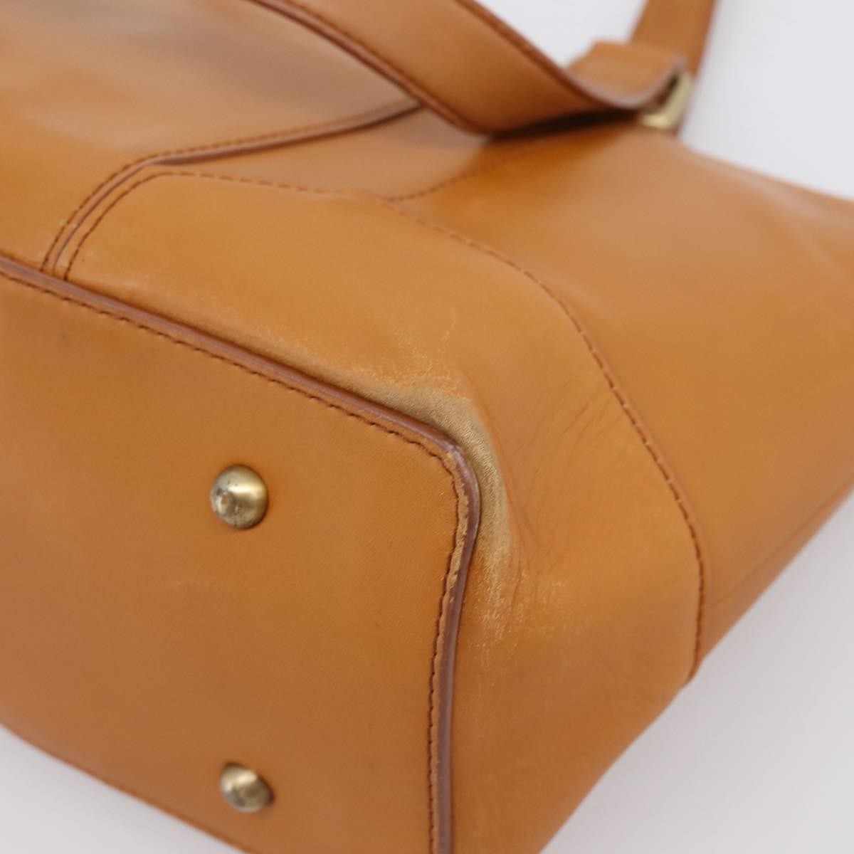 Burberry Handbag Leather Brown Leather Handbag (Pre-Owned)