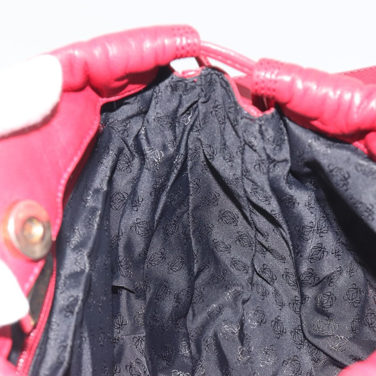 Loewe Anagram Leather Red Leather Shoulder Bag Bag (Pre-Owned)