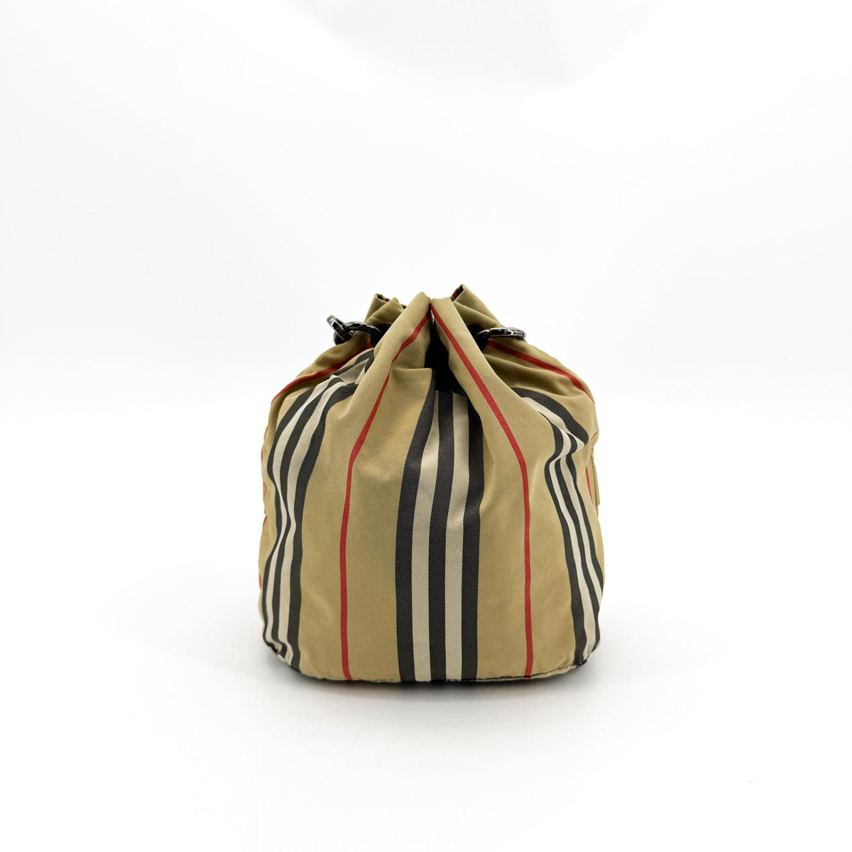 Burberry Phoebe Drawstring Camo Canvas Beige Nylon Clutche & Pouche Bag (Pre-Owned)