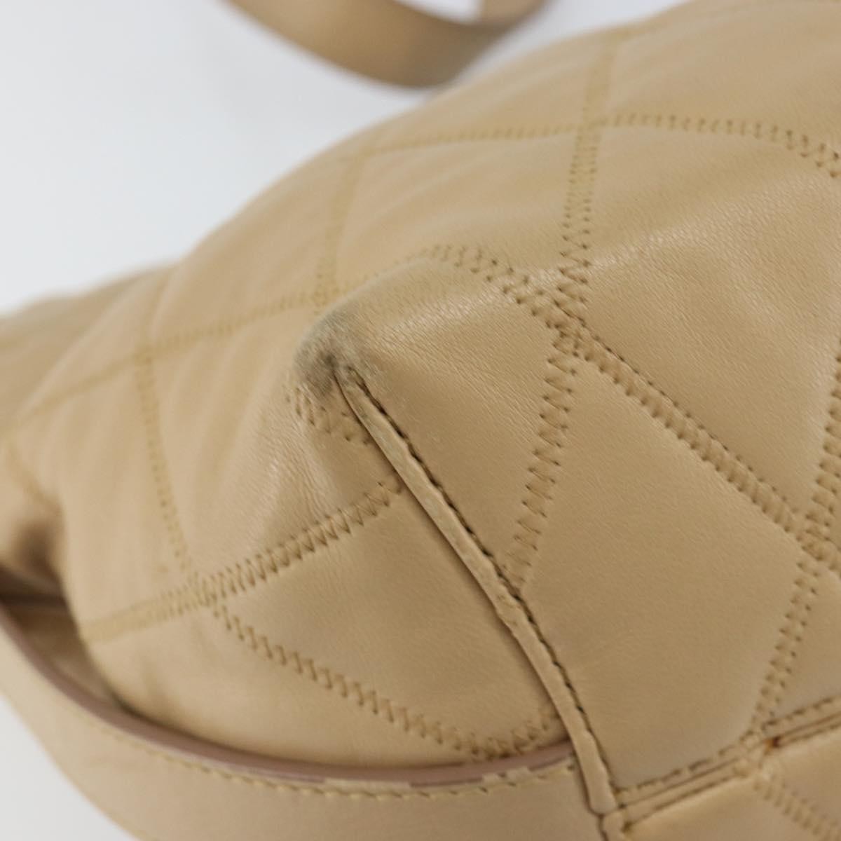Givenchy Gv Bucket Quilted Leather Beige Leather Shoulder Bag Bag (Pre-Owned)