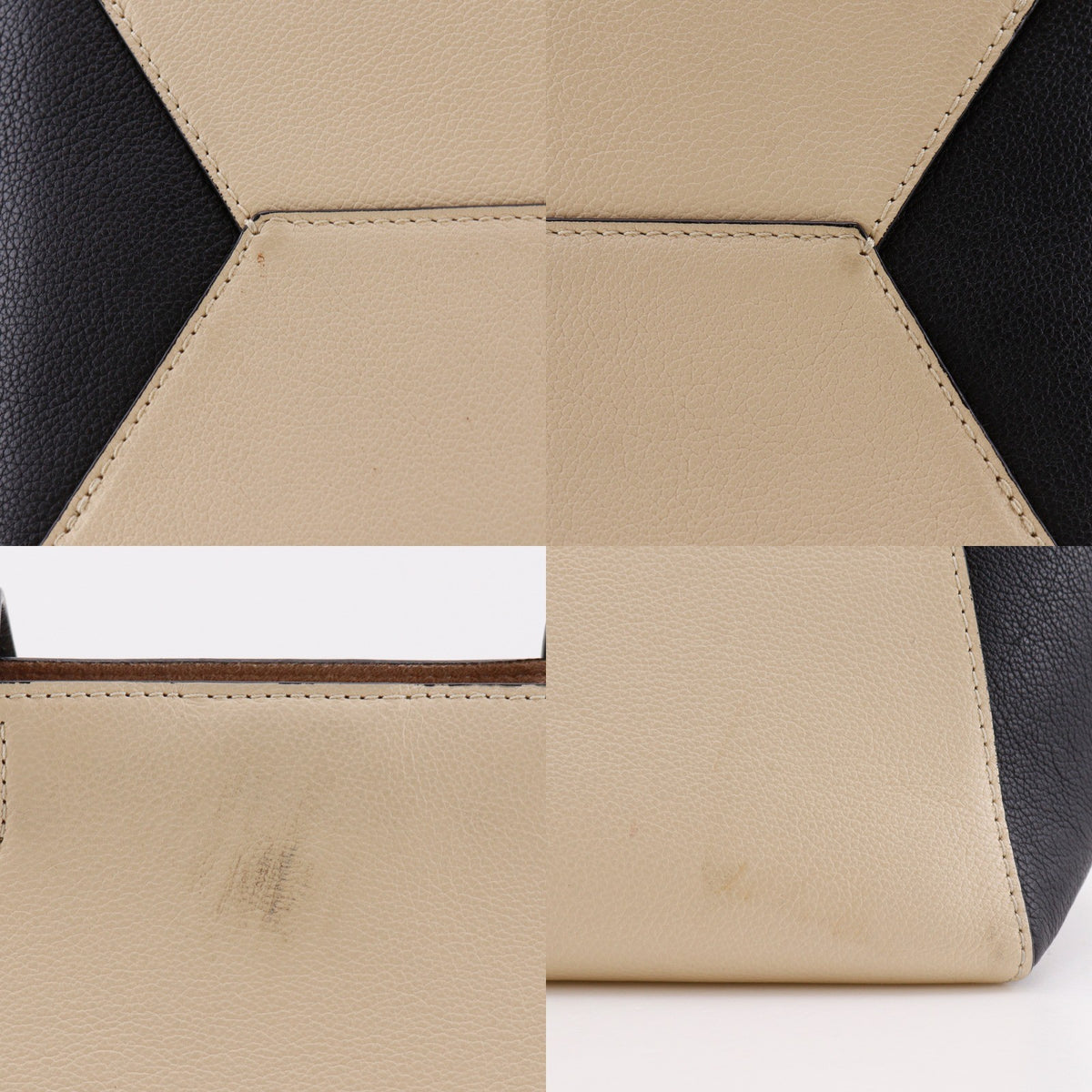 Louis Vuitton Lockme Cabas Leather Beige Leather Tote Bag Bag (Pre-Owned)
