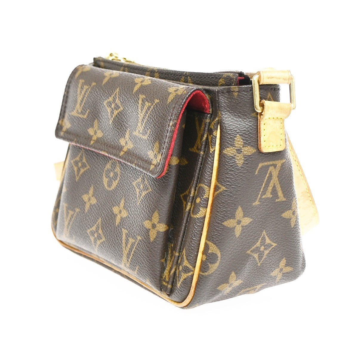 Louis Vuitton Viva Cite Monogram Canvas Brown Leather Handbag (Pre-Owned)