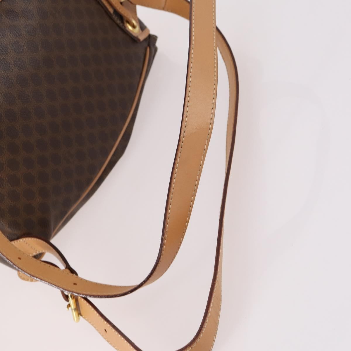 Fendi Vintage Drawstring Flap Brown Canvas Backpack Bag (Pre-Owned)
