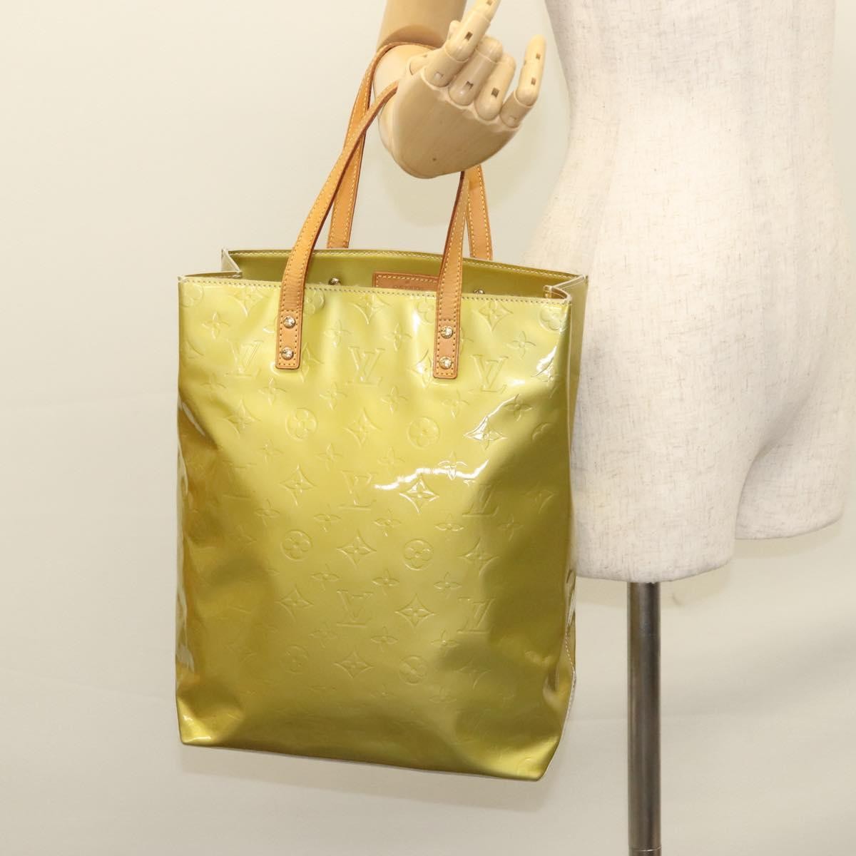 Louis Vuitton Reade Monogram Vernis Yellow Patent_Leather Tote Bag Bag (Pre-Owned)