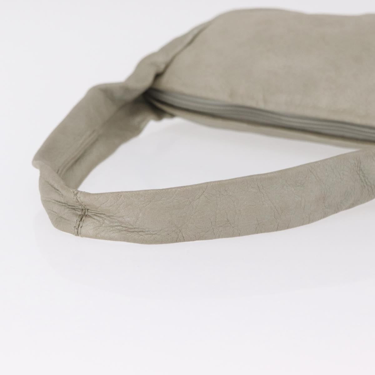Bottega Veneta Shoulder Leather Gray Leather Shoulder Bag Bag (Pre-Owned)