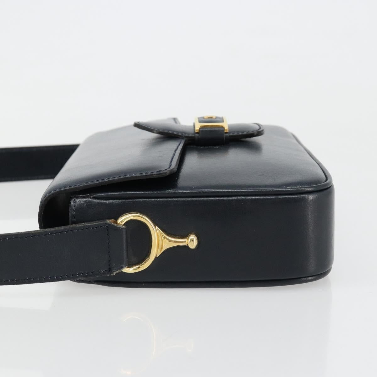 Celine Shoulder Leather Navy Leather Shoulder Bag Bag (Pre-Owned)