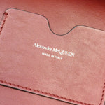 Alexander McQueen Dark Red Leather Signature Logo Shopper Tote 630773 6050