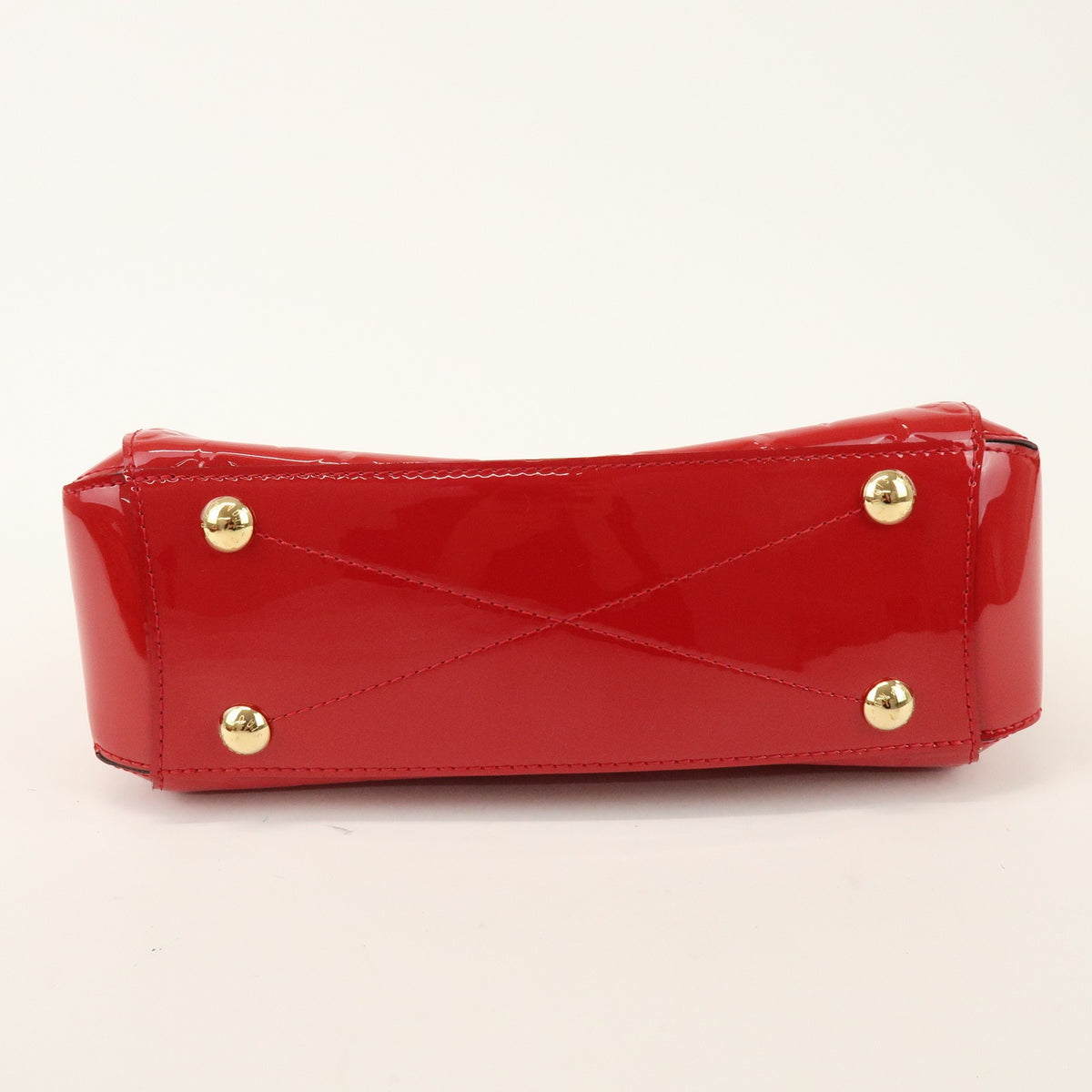 Louis Vuitton Montaigne Monogram Vernis Red Patent_Leather Handbag (Pre-Owned)