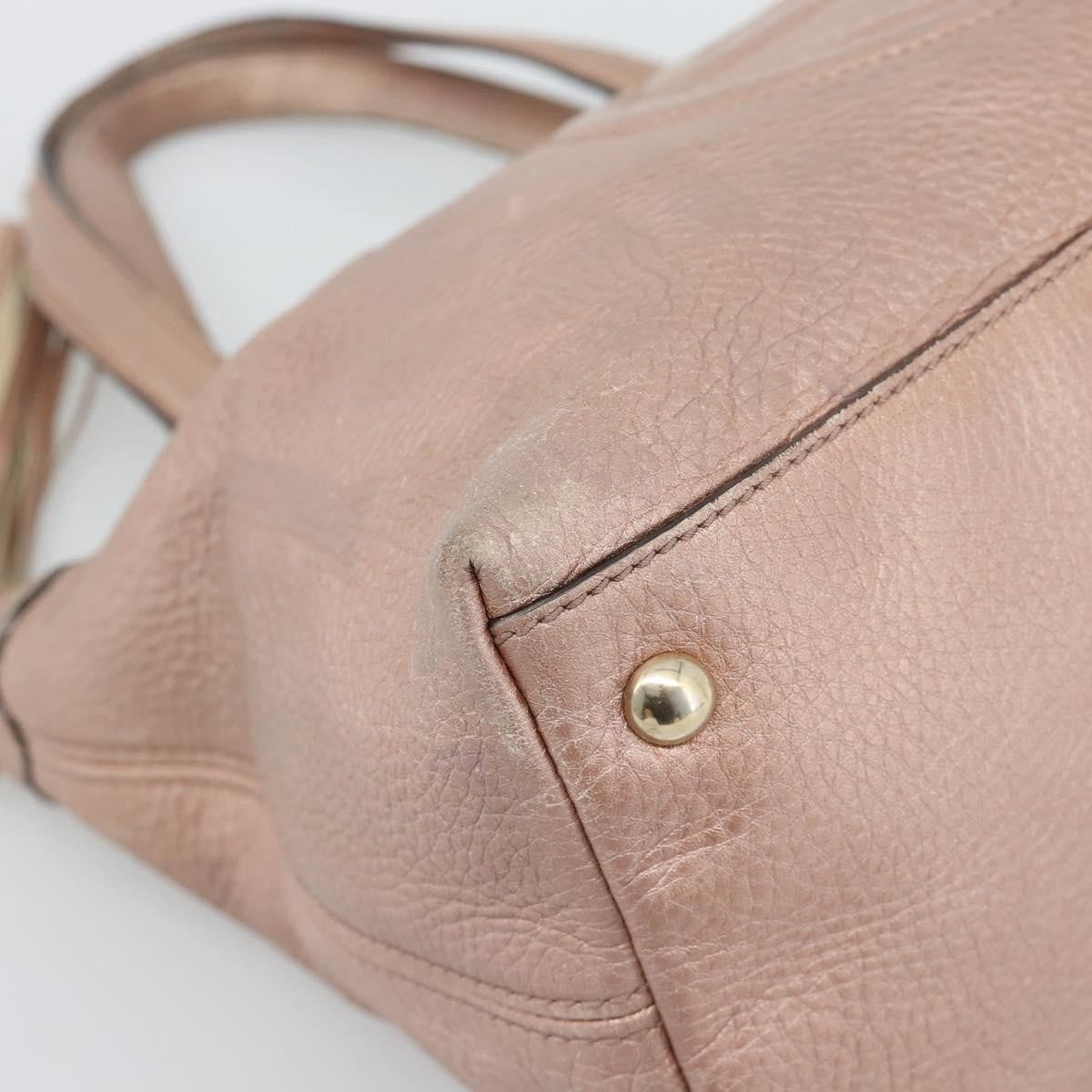 Gucci Soho Convertible Top Handle Leather Pink Leather Handbag (Pre-Owned)