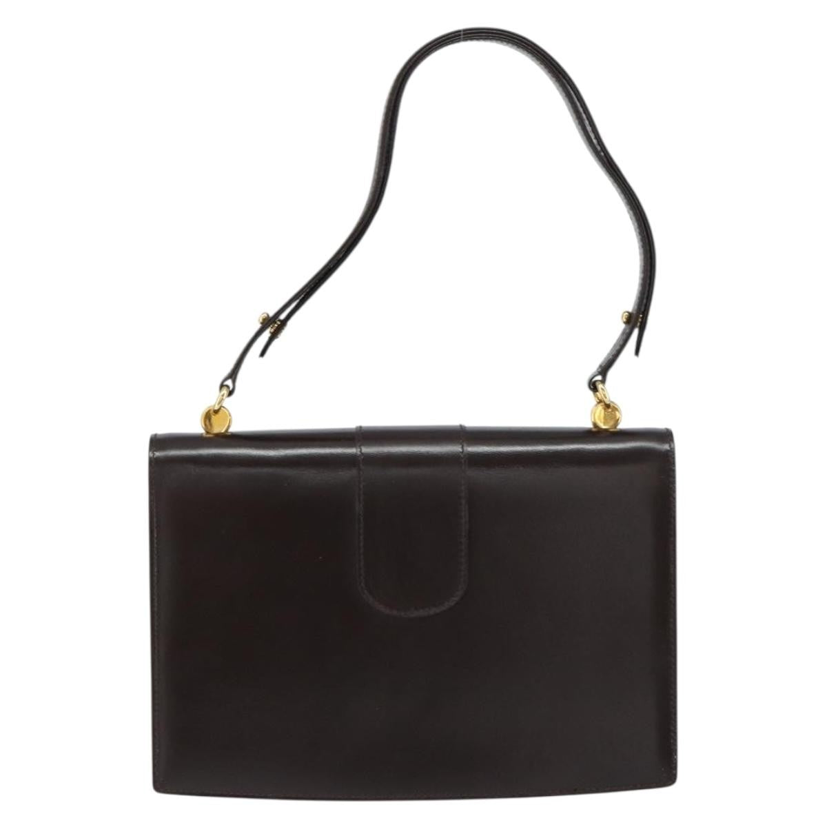 Gucci Vintage Leather Brown Leather Shoulder Bag Bag (Pre-Owned)