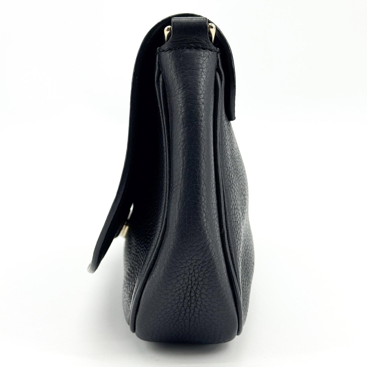 Gucci Soho Chain Leather Black Leather Crossbody Bag Bag (Pre-Owned)