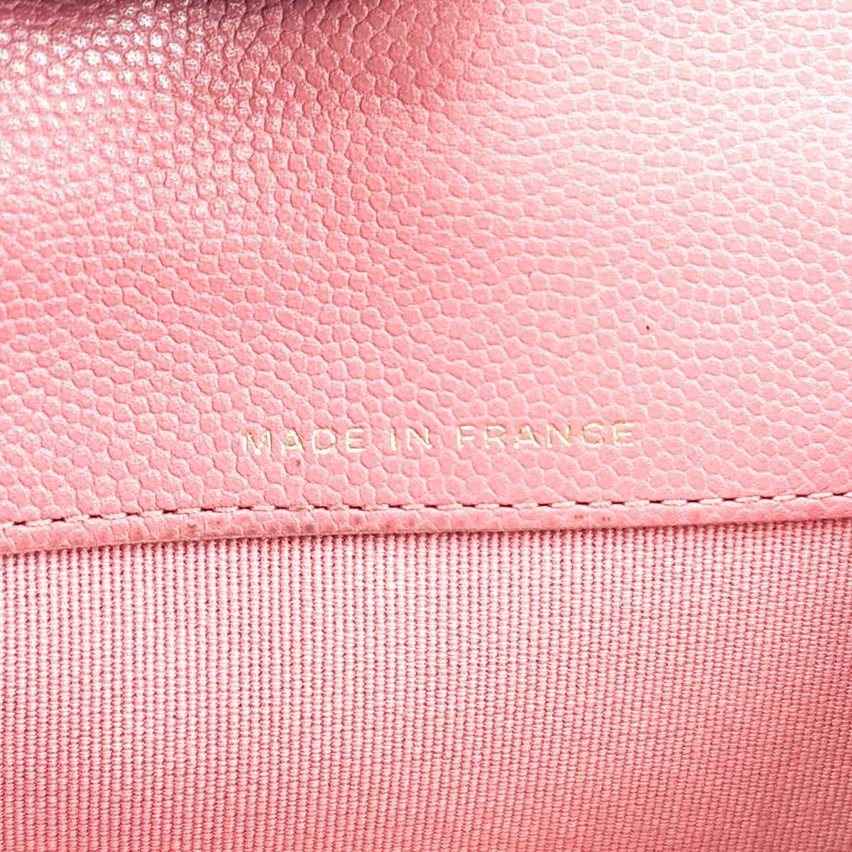 Chanel Classic Flap Card Case Quilted Caviar Pink Leather Card Holders Accessory (Pre-Owned)