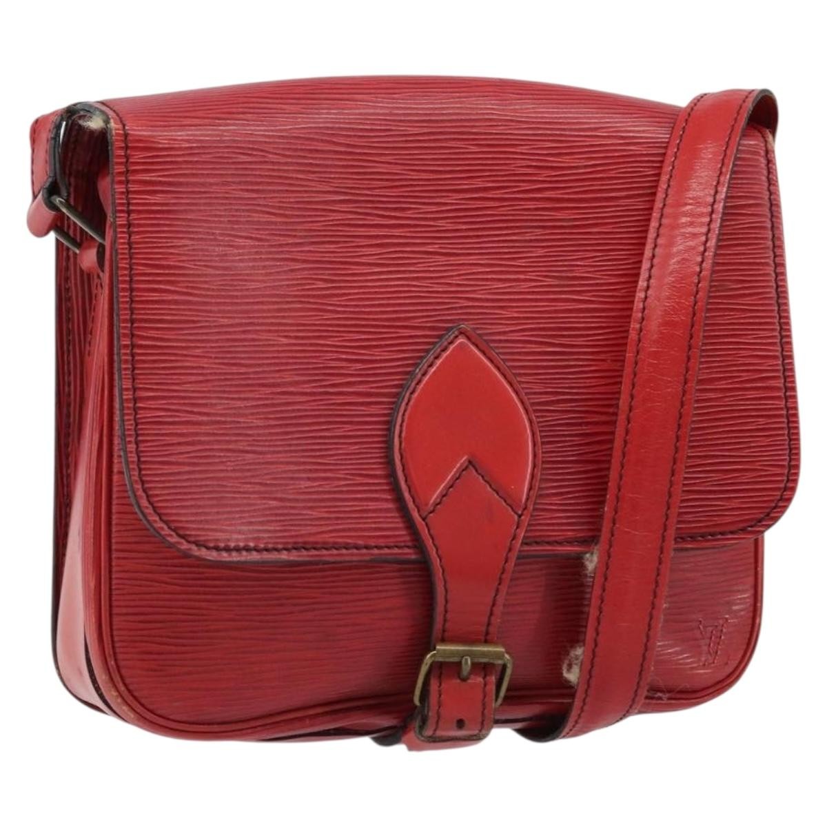 Louis Vuitton Cartouchiere Epi Leather Red Leather Shoulder Bag Bag (Pre-Owned)