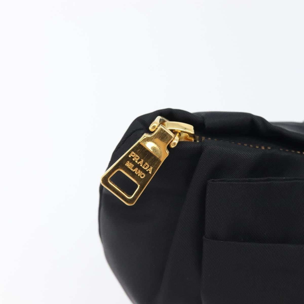 Prada Bow Wristlet Tessuto Black Nylon Clutche & Pouche Bag (Pre-Owned)