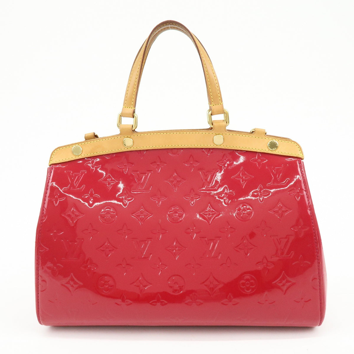 Louis Vuitton Brea Monogram Vernis Red Leather Handbag (Pre-Owned)