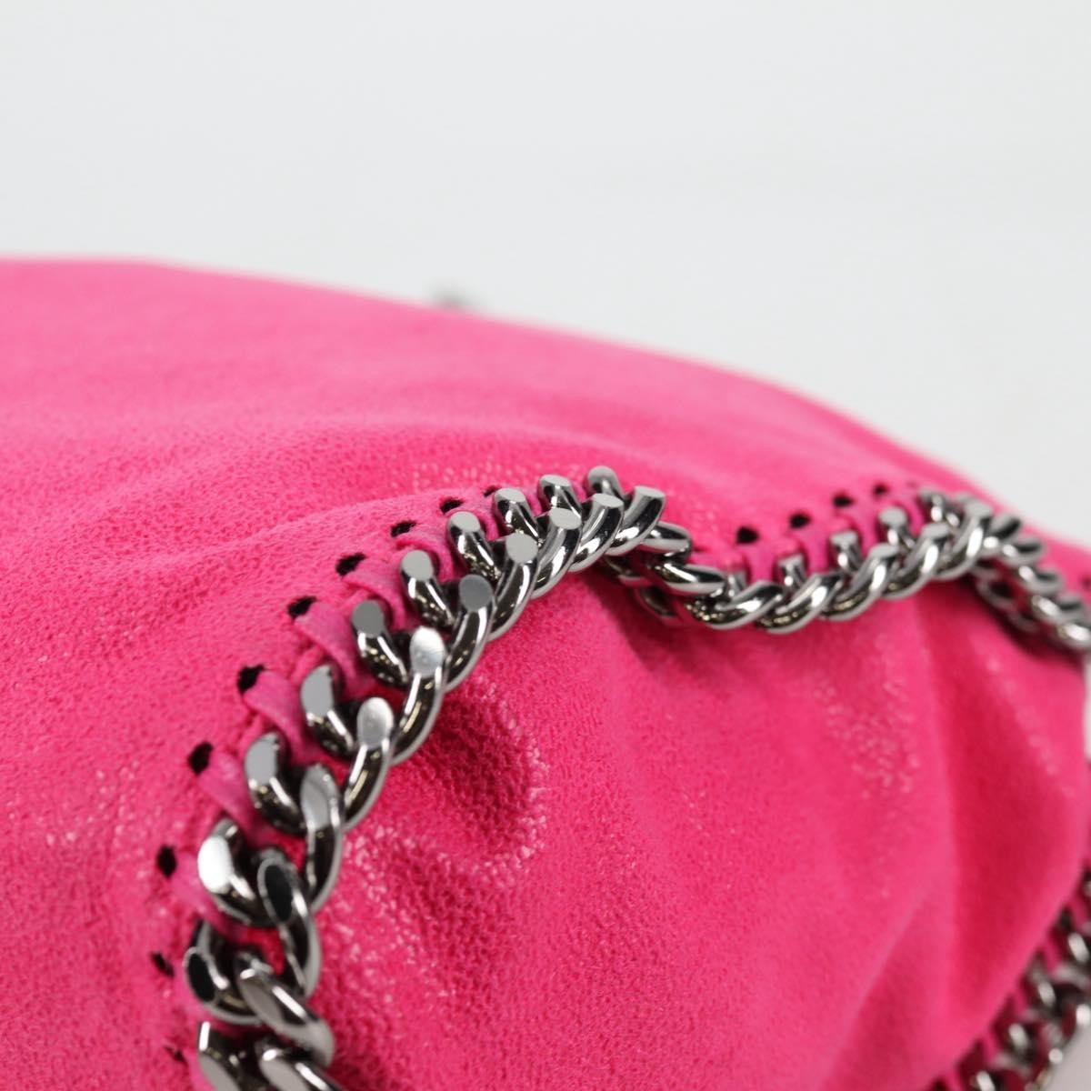 Stella Mccartney Falabella Fold Over Suede Pink Suede Shoulder Bag Bag (Pre-Owned)