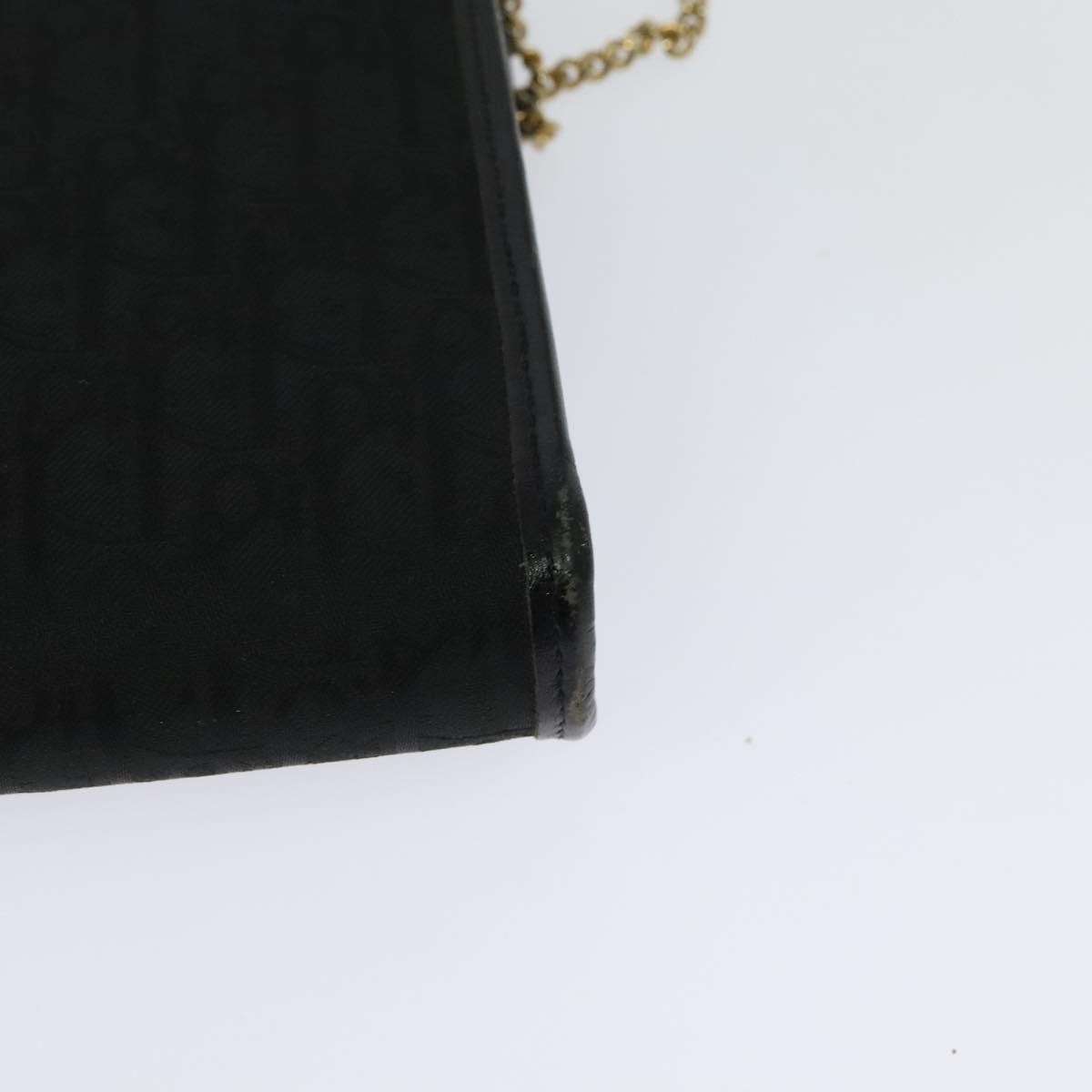 Christian Dior Vintage Trotter Flap Canvas Black Canvas Shoulder Bag Bag (Pre-Owned)