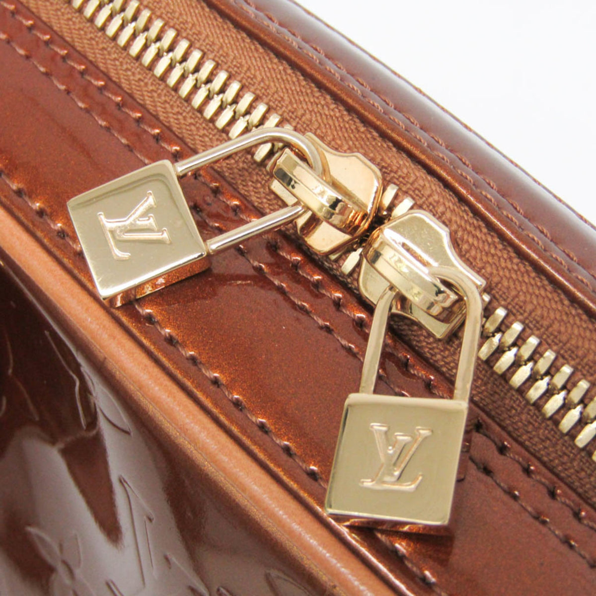 Louis Vuitton Vandam Monogram Vernis Brown Patent_Leather Handbag (Pre-Owned)