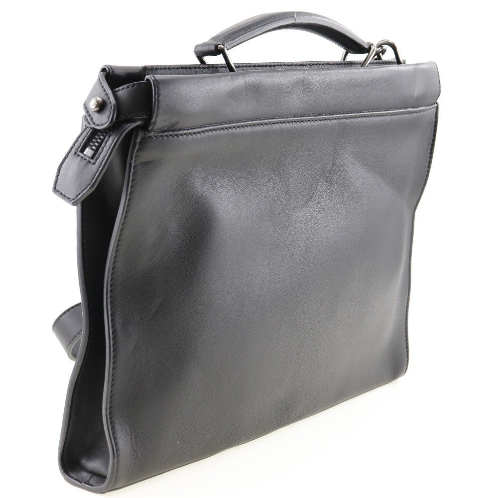 Fendi Peekaboo Iconic Fit Leather Black Leather Briefcase Bag (Pre-Owned)