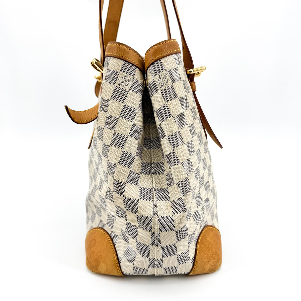 Louis Vuitton Hampstead Damier Ebene White Canvas Tote Bag Bag (Pre-Owned)