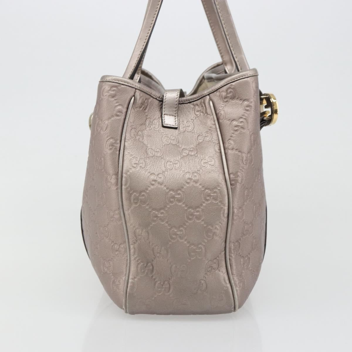 Gucci Twins Tote Guccissima Leather Pink Canvas Tote Bag Bag (Pre-Owned)