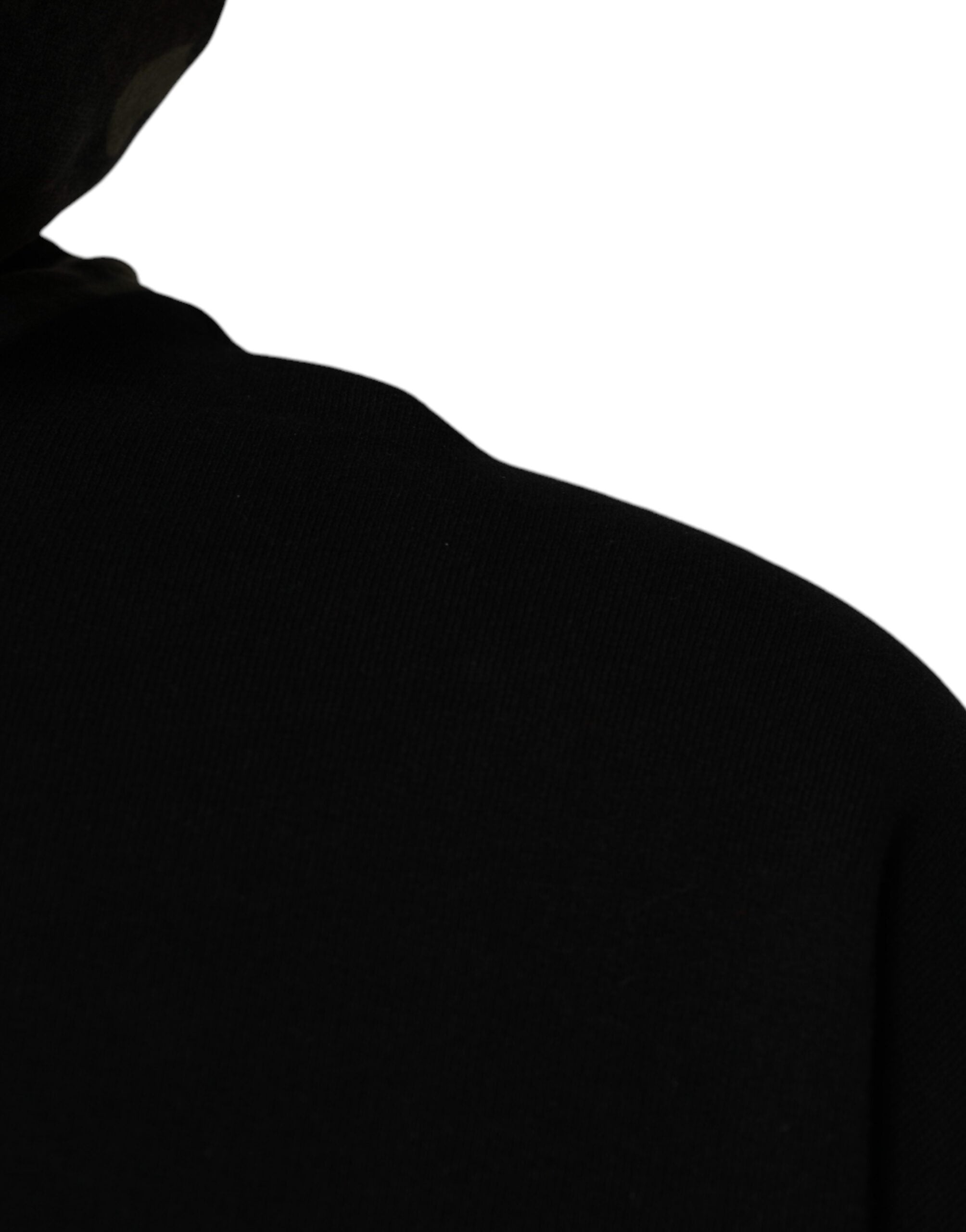 Dolce & Gabbana Black Camouflage Hooded Sweatshirt Men's Sweater