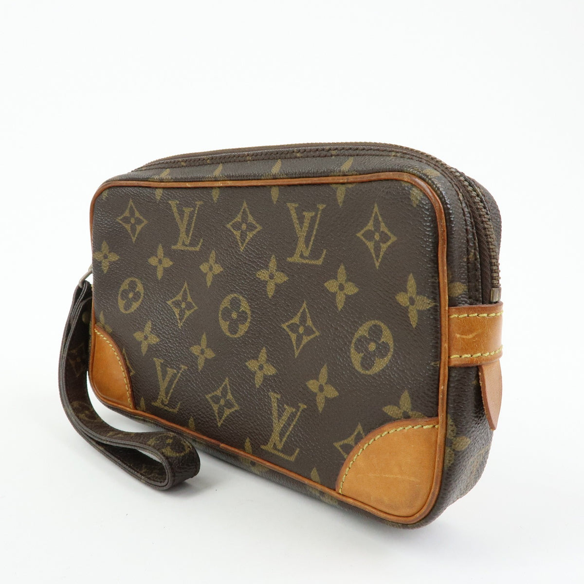Louis Vuitton Marly Dragonne Clutch Monogram Canvas Brown Canvas Clutche & Pouche Bag (Pre-Owned)