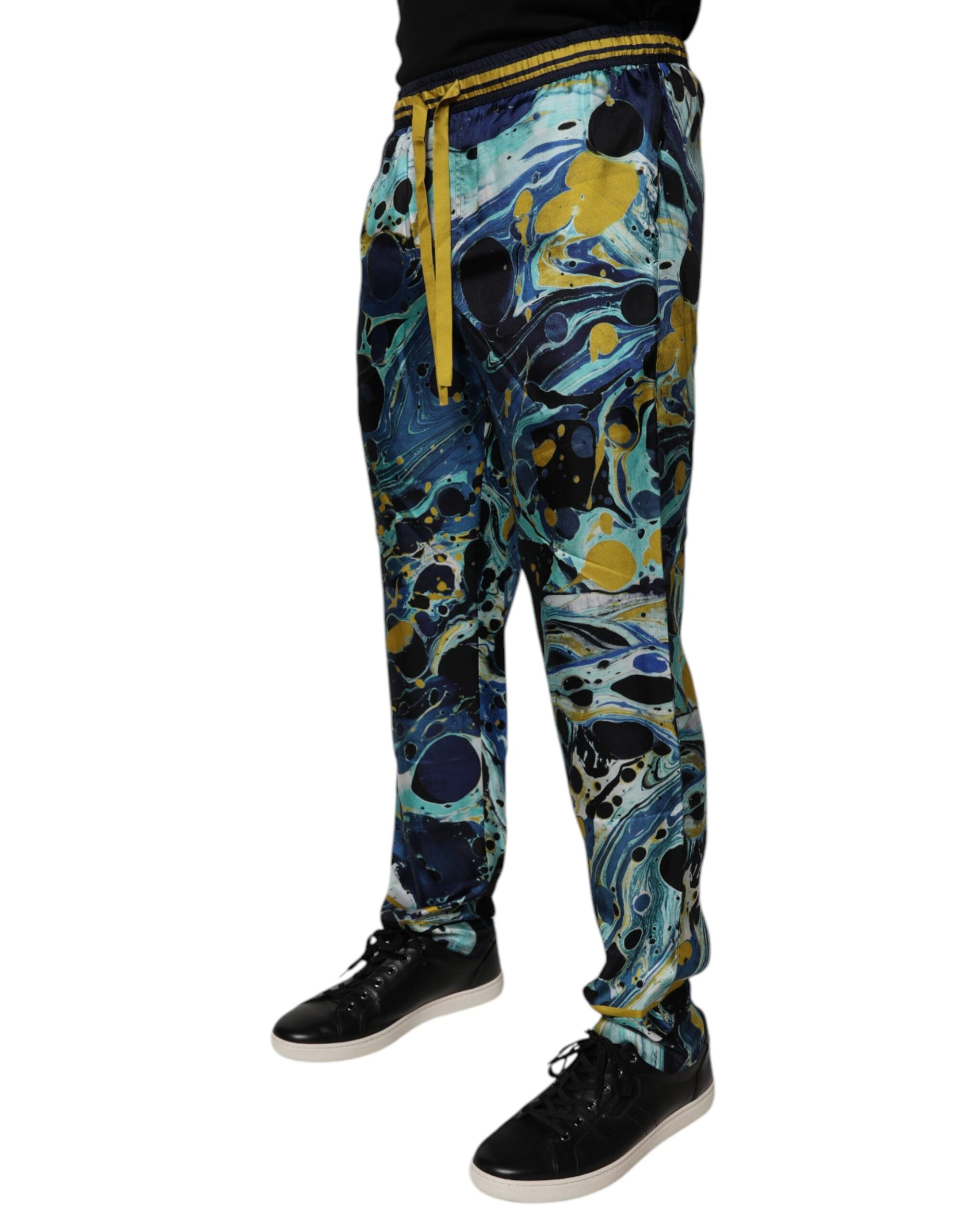 Dolce & Gabbana Multicolor Marble Print Jogger SweatMen's Men's Pants