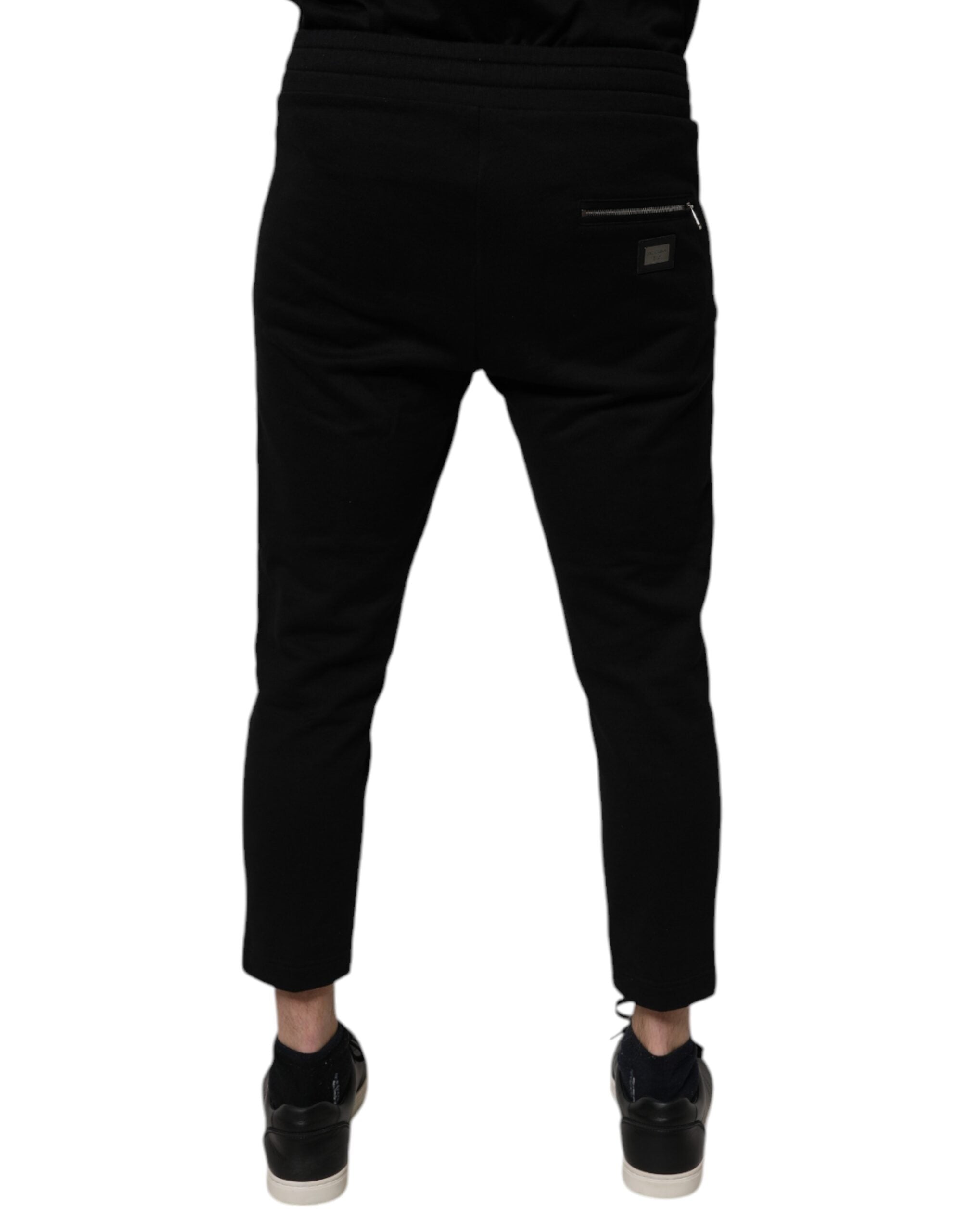 Dolce & Gabbana Black Cotton Jogger Jogging Men's Pants (Pre-Owned)