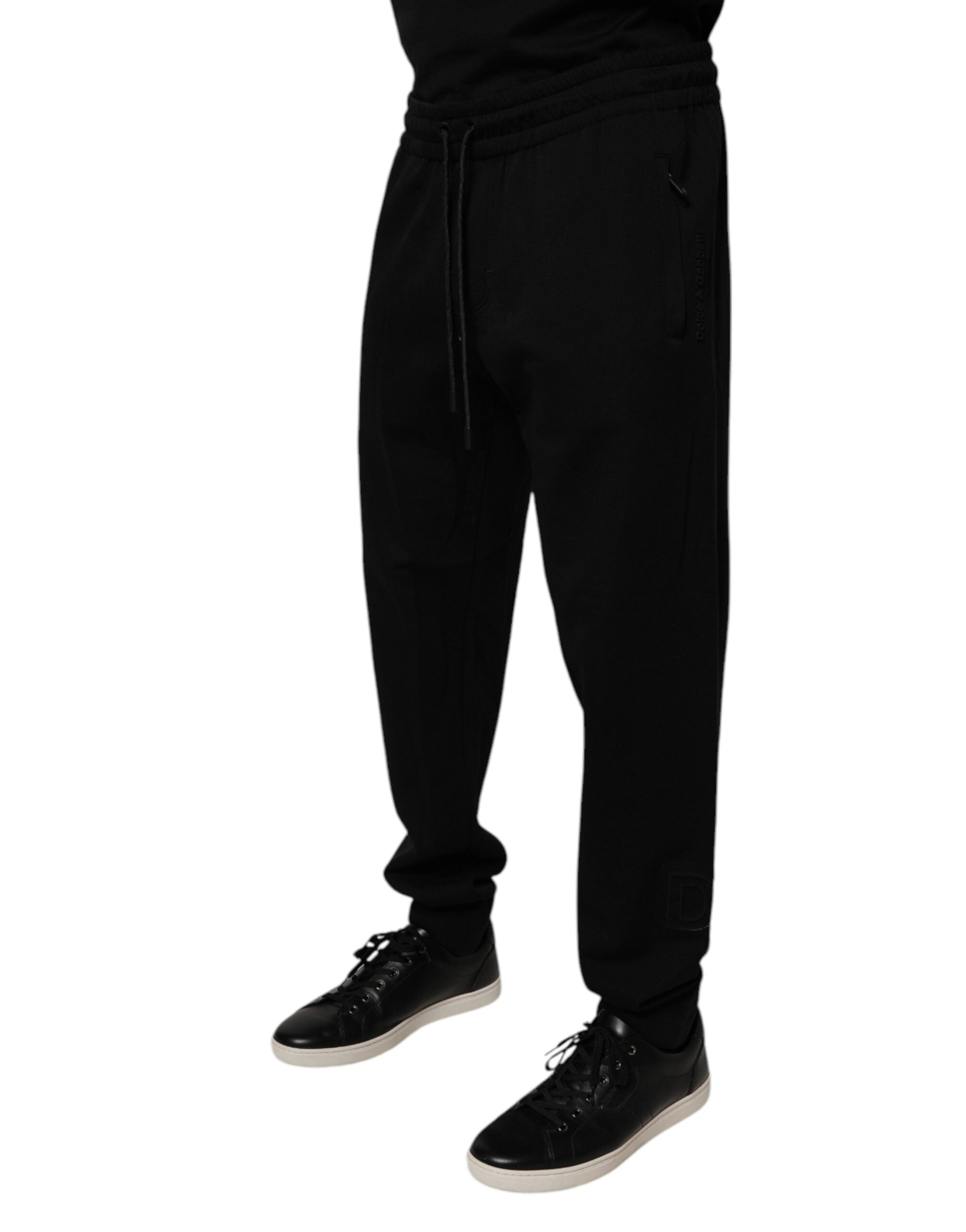 Dolce & Gabbana Black Cotton Jogger Jogging Men's Pants (Pre-Owned)