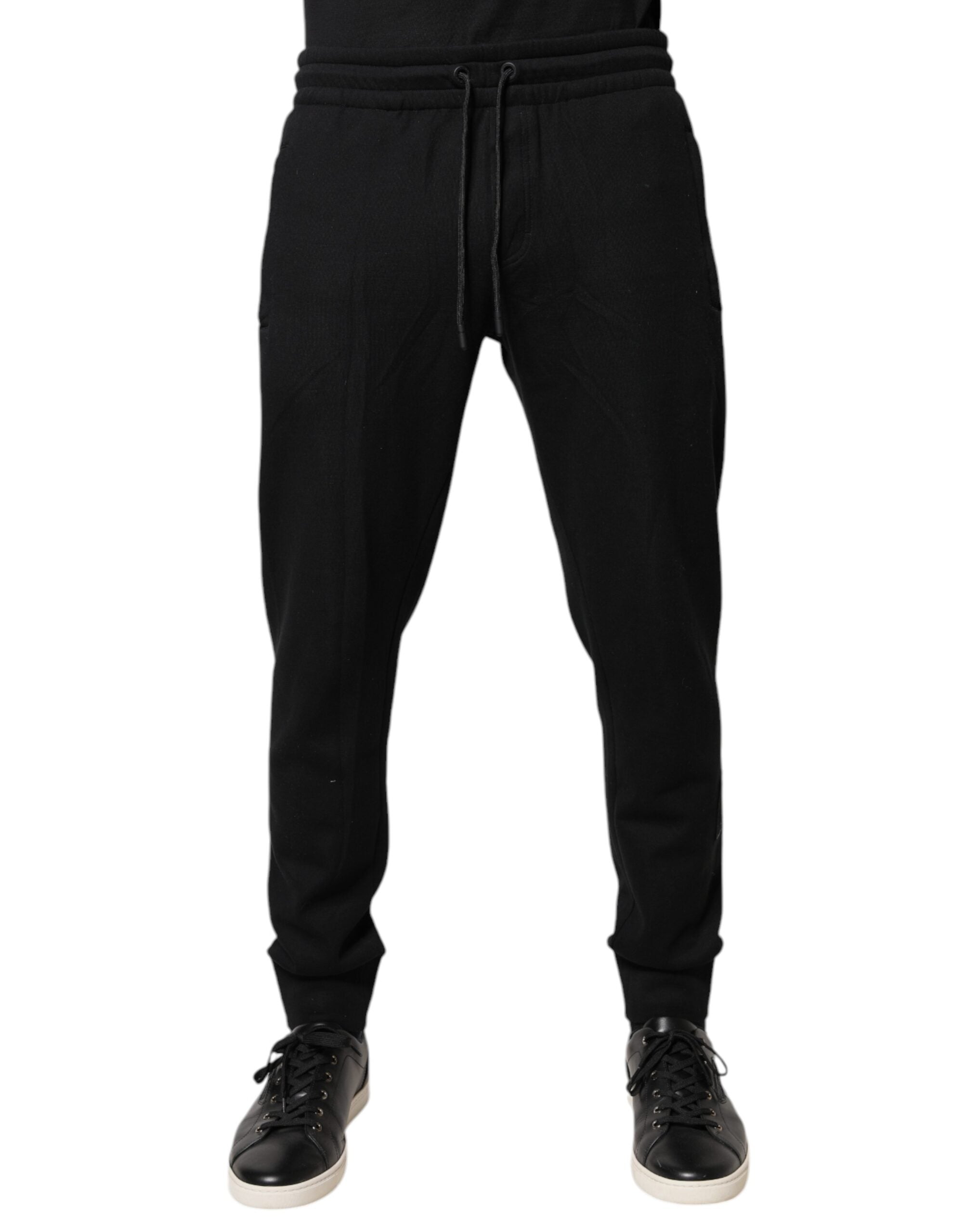 Dolce & Gabbana Black Cotton Jogger Jogging Men's Pants (Pre-Owned)