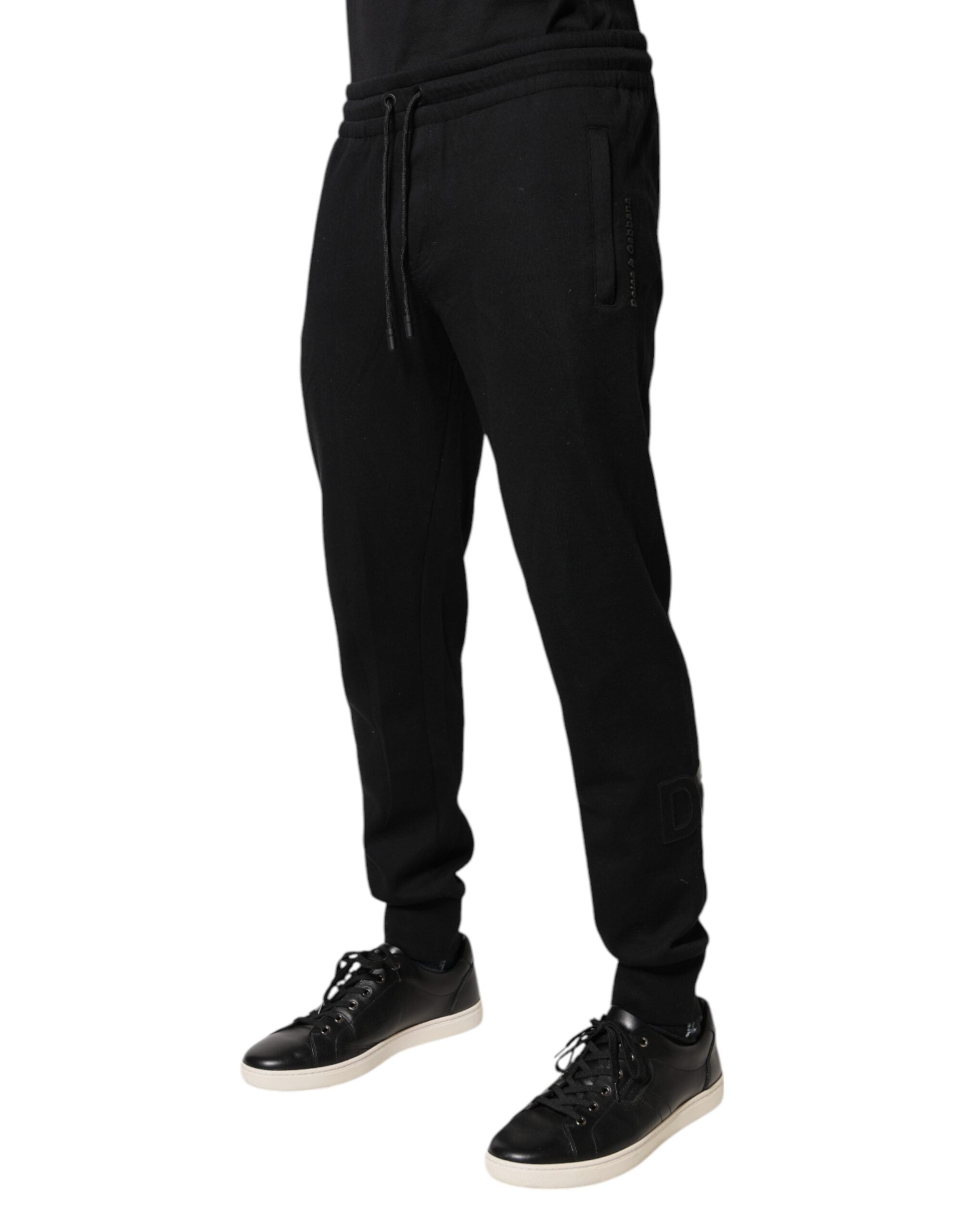 Dolce & Gabbana Black Cotton Jogger Jogging Men's Pants (Pre-Owned)