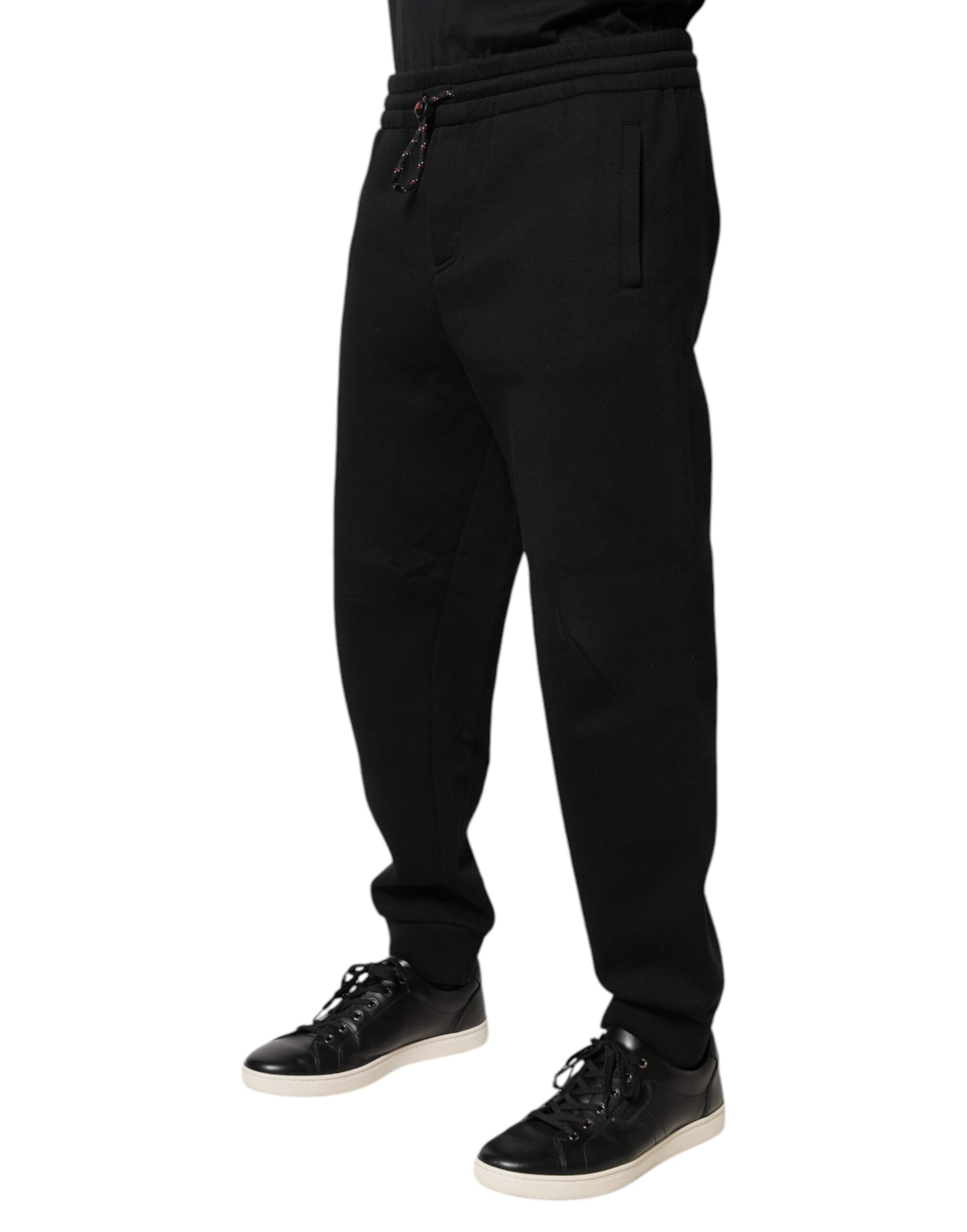 Dolce & Gabbana Black Logo Patch CottonJogger SweatMen's Men's Pants (Pre-Owned)