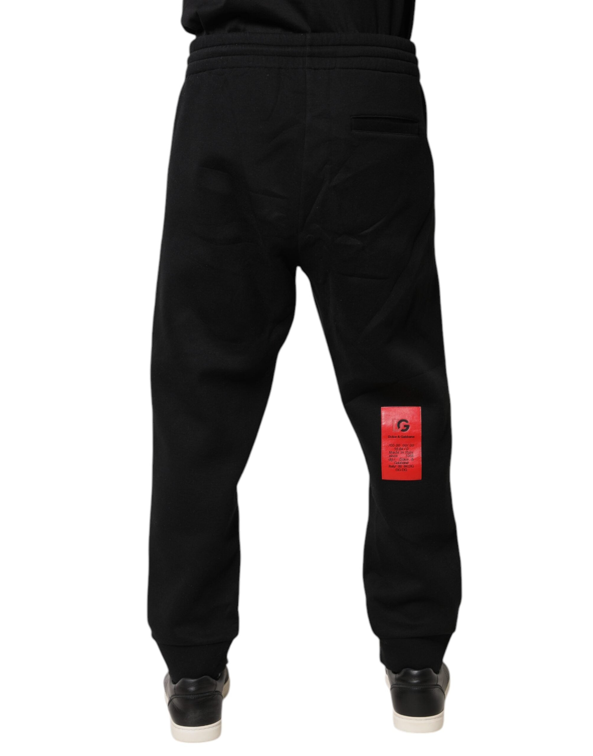 Dolce & Gabbana Black Logo Patch CottonJogger SweatMen's Men's Pants (Pre-Owned)