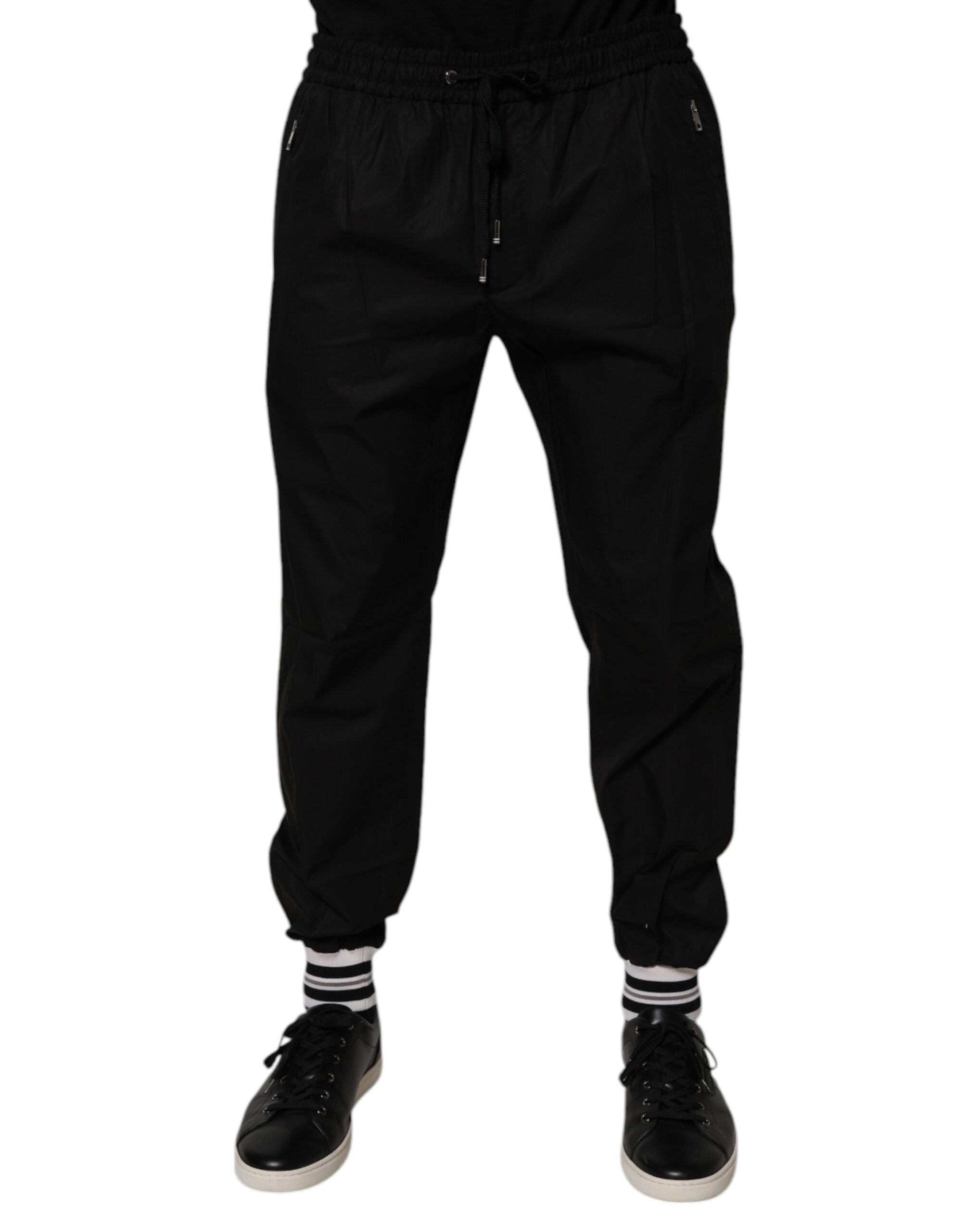 Dolce & Gabbana Black Cotton Men Jogger SweatMen's Men's Pants